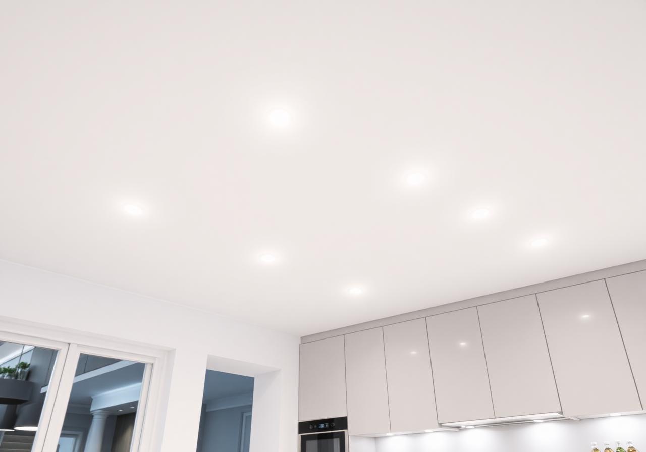 Strak verlaagd plafond met inbouwspots